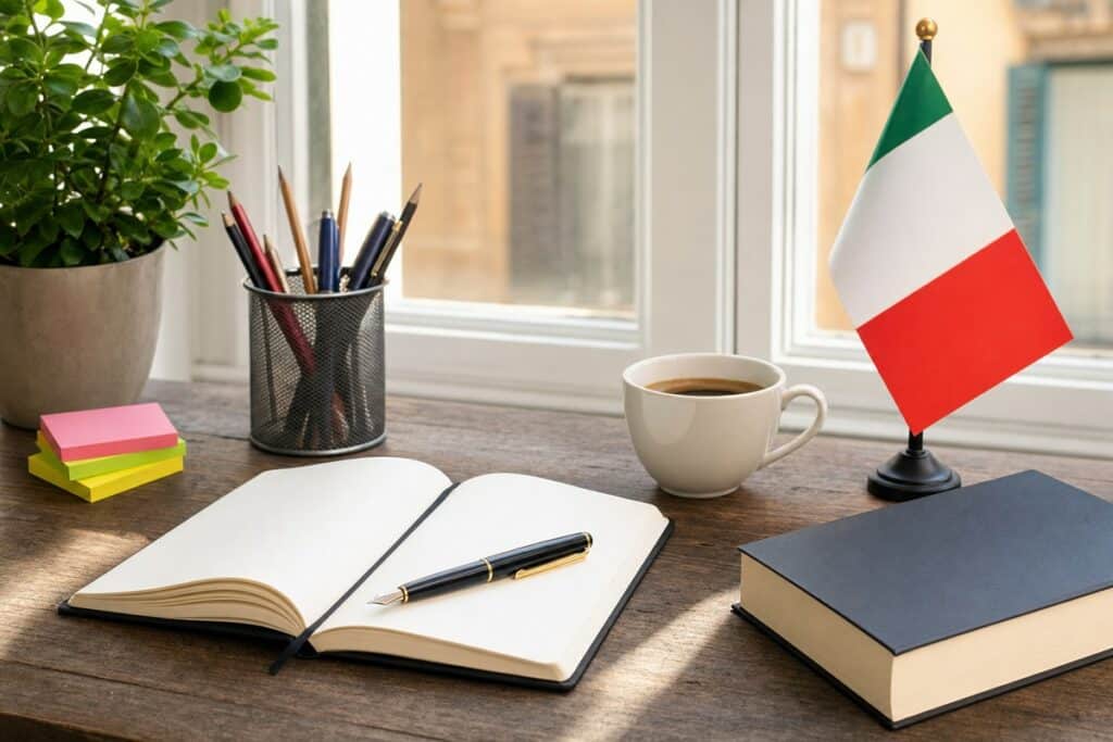 Quaderno di grammatica ed esercizi sugli aggettivi possessivi italiani