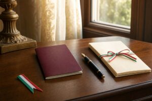 Passaporto e documento per il giuramento di cittadinanza italiana al Comune