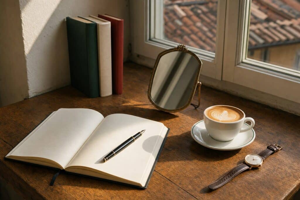 Angolo studio per esercitarsi con i verbi riflessivi in italiano